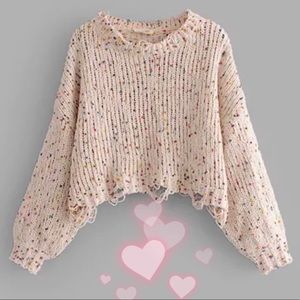 Distressed Confetti Sweater PREORDER